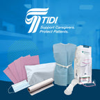 TIDI 1051 Avalon Dental Bib, White, 3 Layers, 13” W x 18” L (Pack of 500) ― Disposable Dental Bibs ― Embossed ― 2-Ply Tissue ― Poly Back to Help Prevent Leak-Through ― Nail Towels ― Tattoo Bibs
