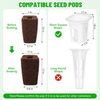 LAPOND 100 Pack Grow Sponges, Replacement Root Growth Sponges Seed Pods,Seed Starter Plugs for Hydroponic Indoor Garden System