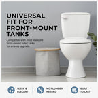 Qualihome White Finish Front Mount Toilet Handle Replacement Kit, Universal Toilet Tank Flush Lever Fits Most Standard Front-Mount Toilet Tanks