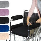 Vive Office Chair Armrest Pads (2 PCS) - Memory Foam Wheelchair Sheepskin Accessories Pads for Transport Electric Wheel Chair Arm Rests - for Adults, Seniors, Handicapped - Soft Support Cushion