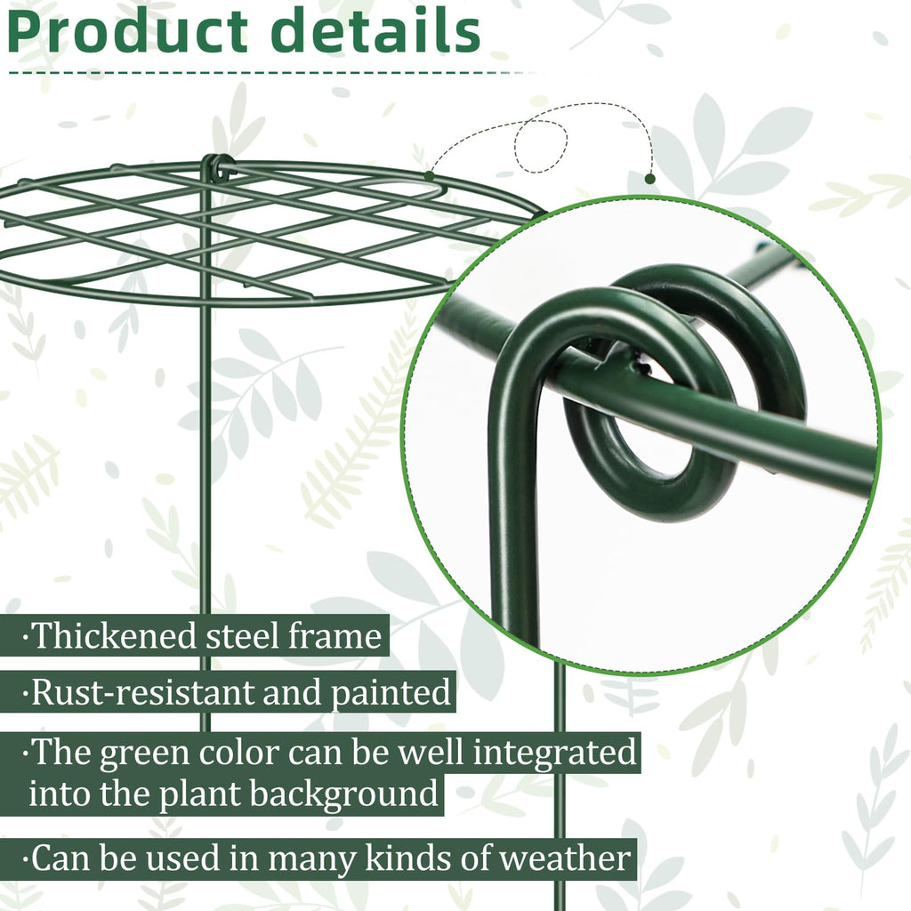 6 Pack 12 x 16 Inch Peony Cages and Supports for Outdoor Plants