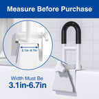 Bathtub Safety Rail, Bathtub Handle Grab Bar with Non-Slip Grip for Seniors, Elderly, Fits 3.1 to 6.7 Inch Tub Walls, Supports 300 lbs