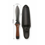 Hori Hori Garden Knife, Traditional Japanese Weeding Tool with ergonomic wooden handle. Large 7'inch blade with case. (Standard blade)