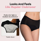 Everdries Washable & Reusable Incontinence Underwear for Women Over 60 - Leakproof, Discreet, Absorbent, Machine-Washable Panties (Original, XXL, Pack of 5)