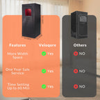 Veloqore Dry Infrared Sauna, Saunas Box with Red Light Therapy for Relaxation, Detox and Muscle Relief, 9 Levels Up to 140°F Personal Indoor Saunas Tent, Portable Sauna for Home, Bedroom, Living Room