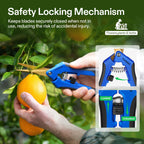 VIVOSUN 6.5 Inch Garden Scissors, Blue Pruning Shears for Plants, 6-Pack