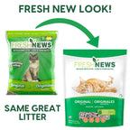 Fresh News Original Pellet Non-Clumping Paper Cat Litter, 25 Pound
