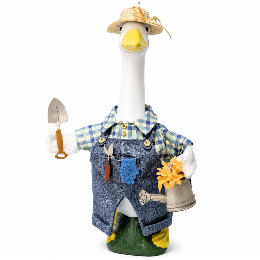 Spring Porch Goose Outfit Gardener Goose Costume for Outdoor Lawn Decor