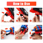 Set of 2 Spider Web Shooter Wrist Launcher Gloves - Halloween Decorations