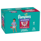 Pampers Diapers - Cruisers 360 - Size 4, 116 Count, up to 100% Leakproof Pull-On Diaper for Active Babies