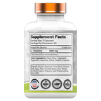 tnvitamins L-Theanine Capsules 500 mg Per Serving, 180 Capsules | Calm Focus & Relaxation Support* | Helps Promote Stress Balance, Mental Clarity & Mood Support* | Non-GMO, Made in USA