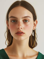 18K Gold Plated Hoop Earrings for Women Statement Jewelry Circle Round Earrings
