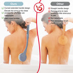 Back Brush Long Handle for Shower, 20.5” Back Bath Brush for Shower, Back Scrubber, Exfoliation and Improved Skin Health for Elderly with Limited Arm Movement, Disabled, Pregnant Women