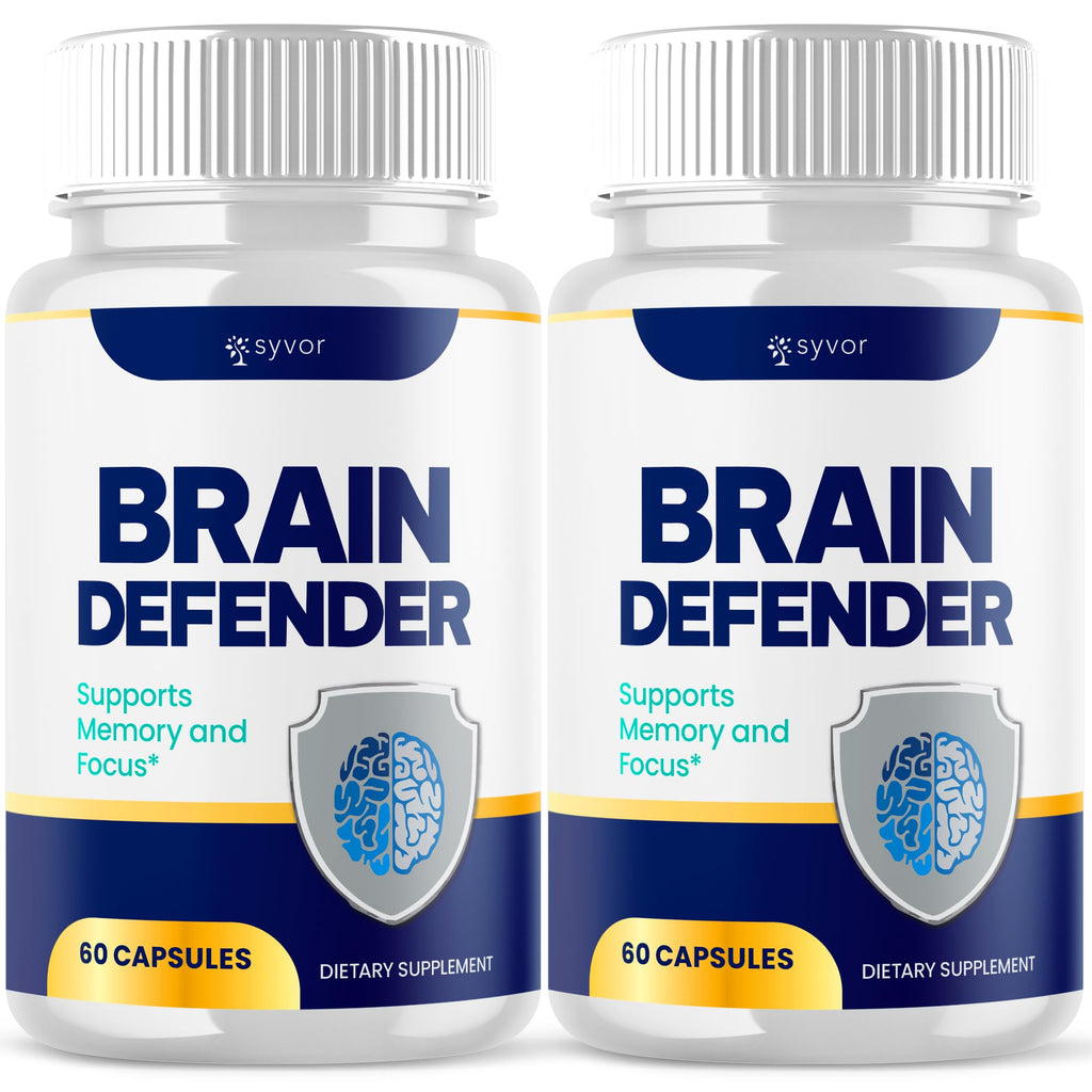 (2 Pack) Brain Defender Supplement Pills, Official Brain Defender Advanced Formula Nootropic Capsules, All Natural Health and Wellness Support Formula Maximum Strength Braindefender (120 Capsules)
