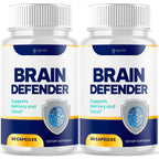 (2 Pack) Brain Defender Supplement Pills, Official Brain Defender Advanced Formula Nootropic Capsules, All Natural Health and Wellness Support Formula Maximum Strength Braindefender (120 Capsules)