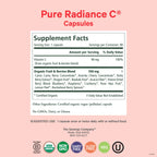 PURE SYNERGY Pure Radiance C | Organic Vitamin C Capsules | 100% Natural, Whole Food, Non-GMO Supplement with Organic Camu Camu | for Immune and Collagen Support (90 Capsules)