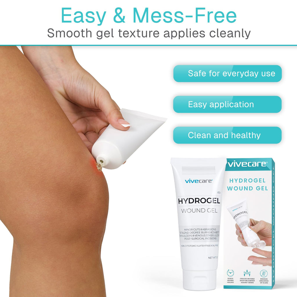 ViveCare Hydrogel Wound Dressing (3 Oz Tube) - First Aid Healing Gel