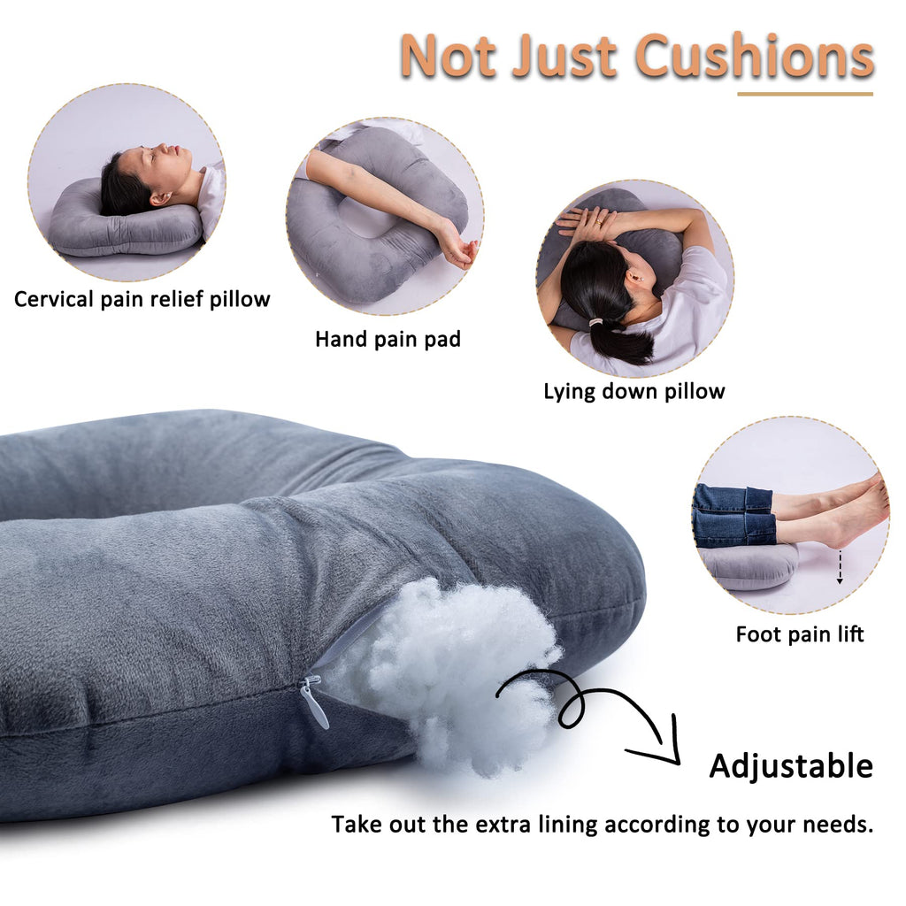 Hshbxd Donut Pillow for Tailbone Pain Relief, Wheelchair Cushion for Hemorrhoids and Bed Sores, Pregnancy, Donut Pillow Suitable for Office, Long Travel, Car and Home Sofa