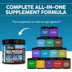 8in1 Magnesium Supplement Complex | Magnesium Glycinate Citrate Malate Gluconate Orotate Carbonate Lactate + Prebiotics Probiotics Digestive Enzymes Magnesio Capsules for Women Men by Clean Nutra