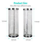 2 Pack Underground Worm Composting Bin with Gardening Gloves - Small Round Metal Stainless Steel Composter for Family Garden, Outdoor Compost Bins (2)