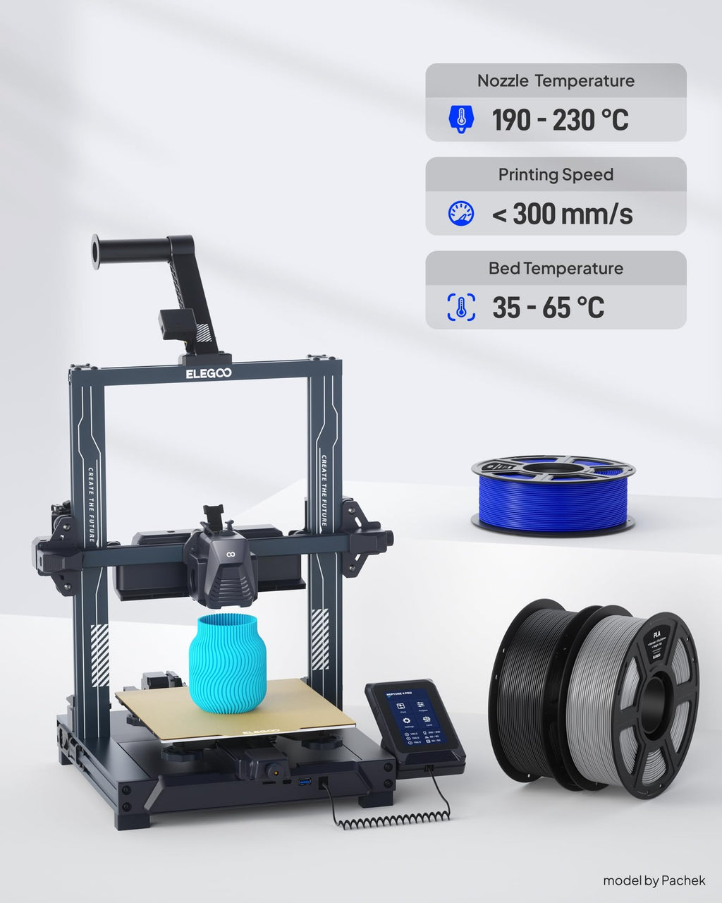 ELEGOO PLA 3D Printer Filament 1.75mm Pink 1KG
