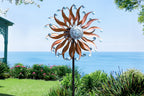 LimeHill Wind Spinners Outdoor - 84" H Large Metal Garden Decor