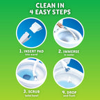 Scrubbing Bubbles Toilet Bowl Wand Cleaner Refills, Fresh Brush Heavy Duty Cleaner Toilet Refill Pads, Removes Limescale & Odors, Citrus Scent, 8 Count (Pack of 8)