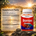 Boron Supplement for Men & Women – 10mg Gummies – Vegan, Non-GMO, Gluten-Free – Supports Bone Strength, Joint Flexibility & Immune System – Essential Mineral for Bone Density – 60 Chewables