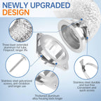 Magnetic Dryer Vent Coupling Connector Kit - DV180 Airtight Seal, Quick Connect, Includes 4"x3.3ft Duct & 2 Clamps