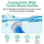 100 Count Toilet Wand Refills for Clorox, Disposable Toilet Brush Compatible with Clorox ToiletWand Cleaning System, Upgrade Fiber Bowl Cleaner Brush for Closestool Cleaning