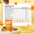 Premium 60 Turmeric Ginger Cinnamon Gummies – with Vitamin E, B12, Magnesium, Black Pepper Extract & Vitamin D3 – Orange Fruit Flavor - Vegan Gummies