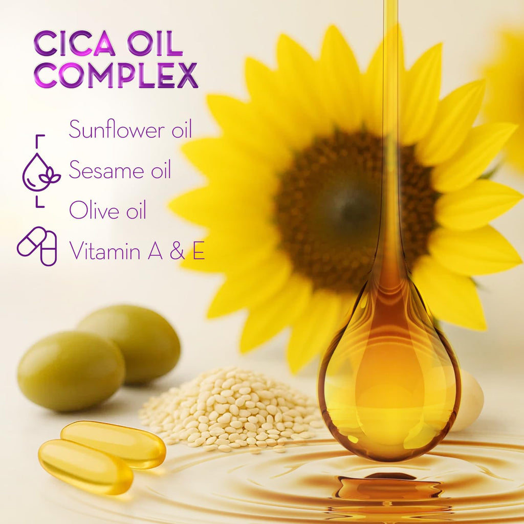 Cicatricure Cica Oil for Stretch Marks & Scars, Visible Results in 4 Weeks, Pregnancy Must-Haves Body Oil with Vitamin E, Stretch Mark Oil, Scar Treatment with Botanical Ingredients, 6.7 fl oz