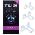 MUTE by Rhinomed Nasal Dilator for Snore Reduction Starter Pack Increases Airflow Anti Snoring Devices Nasal Dilators for Sleeping Transparent Internal Nasal Dilator Snoring Solution