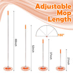 Keyloland Wall Mop, Primium 68” Wall Cleaner, High-Quality Baseboard Cleaner, Professional-Grade Baseboard Cleaner Tool with Handle, Superior Quality Dust Mop, Efficient Ceiling Fan Cleaner Duster