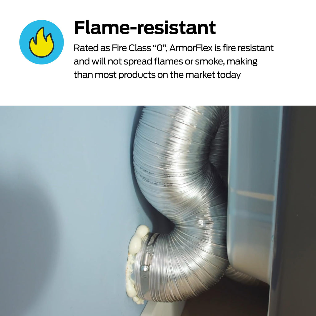 Eastman 8 Foot ArmorFlex Dryer Vent, Flexible Aluminum Duct with Clamps, Semi-Rigid, 69028