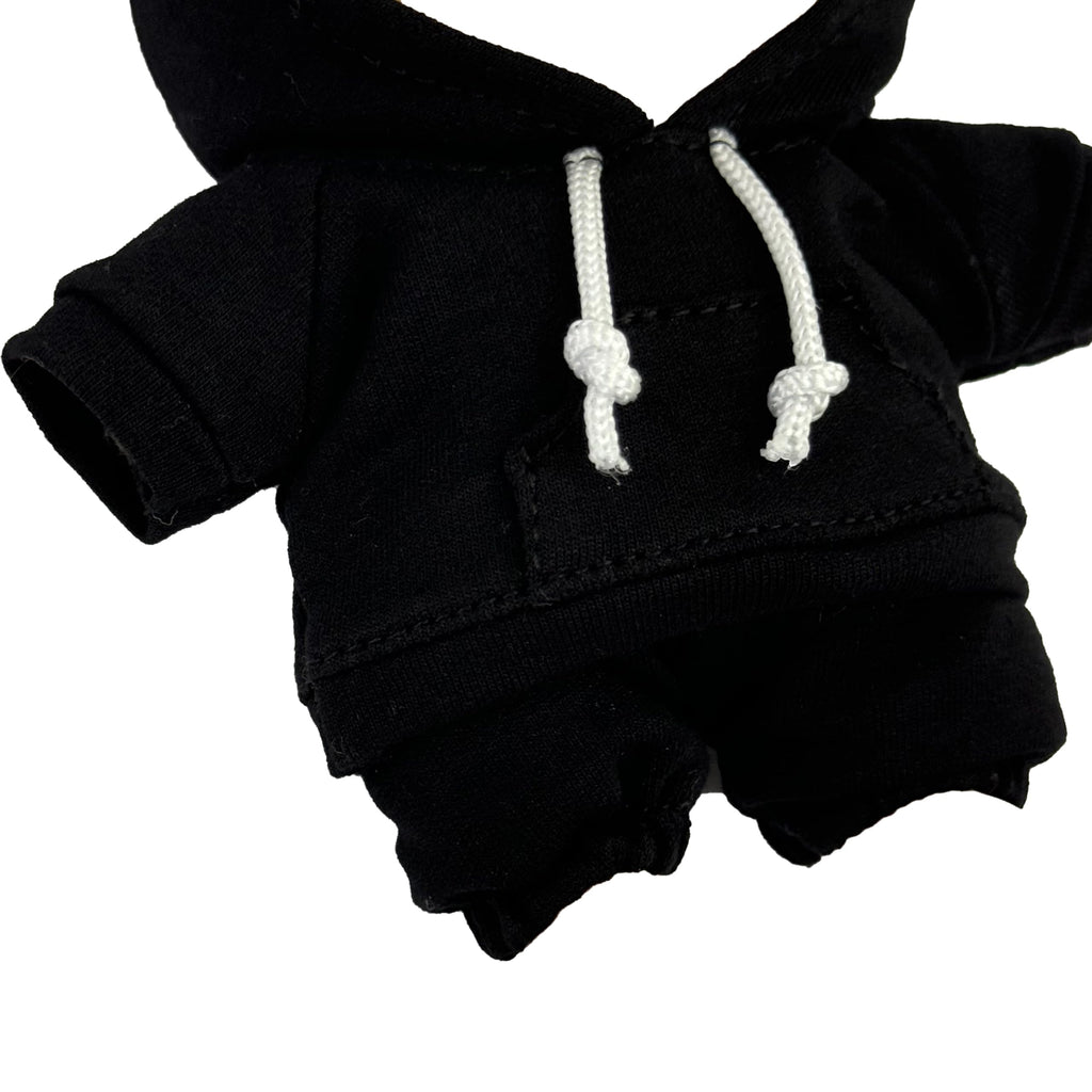 17cm Dolls Clothes Outfit Set for Labubu Dolls - Casual Style Hoodies Costumes for Doll, Black Set