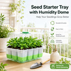ZSYWODFO 5 Pack 60-Cell Silicone Seed Starter Trays with Humidity Dome