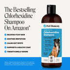Pet Honesty Chlorhexidine Dog Shampoo Itchy Skin Relief, Anti-Itch, 16oz
