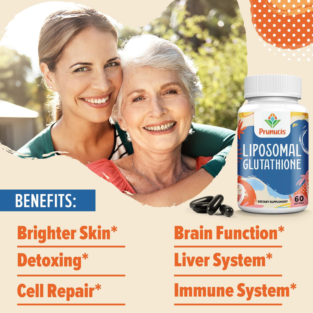 2400MG Liposomal Glutathione, with Vitamin C, Milk Thistle & Alpha-Lipoic Acid, Master Antioxidants, Pure Reduced L-Glutathione - Immune System, Cell Repair, Energy, High Absorption, 60 Softgels