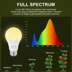 DingChen Grow Light Bulbs, A19 Full Spectrum Light Bulb, 9W Plant Grow Lights Bulbs (100W Equivalent), E26 Base, for Indoor Plants, Herbs, Flowers, Vegetables, 6 Pack