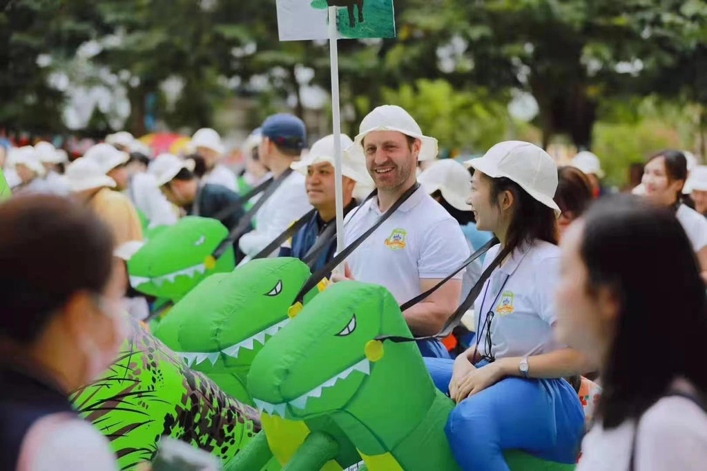 IRETG Inflatable Dinosaur Costume Adults, Funny Blow Up Suit Halloween