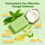 Inlifay Antifungal Soap Bar for Men: Anti Fungal Skin Soap for Athlete's Foot, Jock Itch, Ringworm - Tea Tree Fungus Soap for Active People Daily Body Cleansing