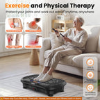 AXV Vibration Plate Fitness Platform Exercise Machine Vibrating Shaking Full Body Shaker Workout Vibrate Stand Shake Board Sport Gym for Weight Loss Fat Burner for Women Men Darkgray