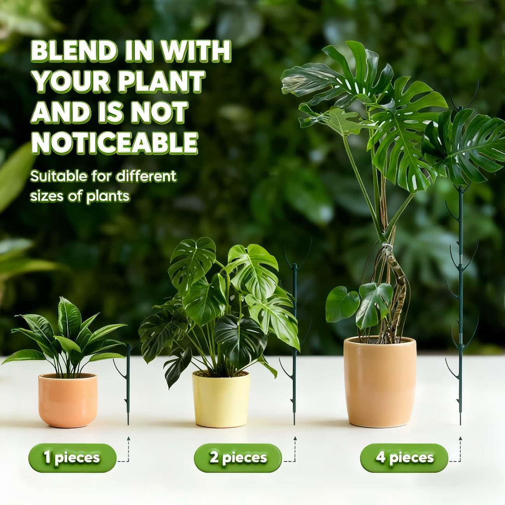 5 Pack Stackable Monstera Plant Support, Garden Plant Support Stakes for Indoor Outdoor Plants, Climbing Plant Support Structures Plant Holder Stick Moss Pole for Support Tall Potted Plants