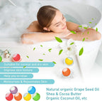 60 Pack Bath Bombs Set, Christmas Stocking Stuffers, Birthday Gift Set for Women, Natural Organic Bath Bubble Bombs for Kids/Women/Men/Mom Individually Wrapped Handmade