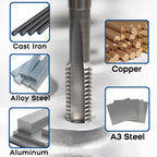 Burkit M12 X 1 Tap and Die Set, M12 x 1.0 Machine Thread Tap and Round Die Right Hand