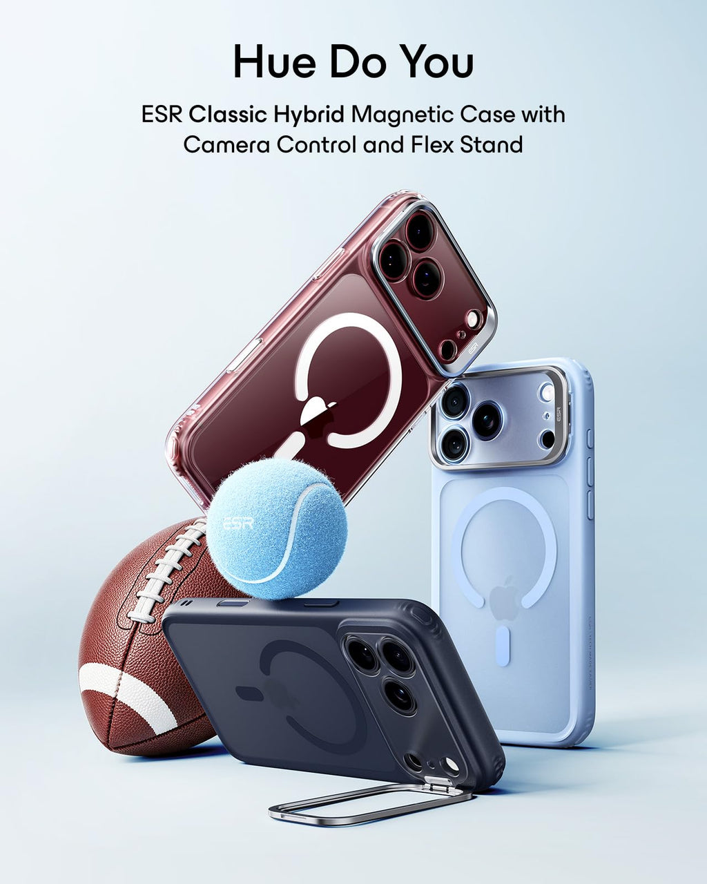 ESR Classic Hybrid for iPhone 18 Pro Max/17 Pro Max Case with Flex Stand