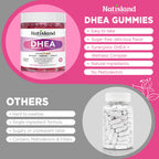 DHEA Supplement for Women, DHEA 50mg with Omega-3, Magnesium & Antioxidant Blend, Supports Hormone Balance, Healthy Aging, Immunity & Energy, DHEA 25 mg per Gummy, Non-GMO, Sugar Free, 60ct