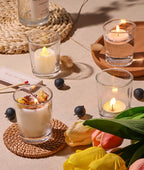 Letine 36-Pack Votive Candle Holders, Clear Glass Tea Light Holders