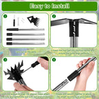 Upgraded Weed Puller Tool with Long Handle, 56" Manual Weeder Remover Tool